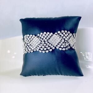 HOLLYWOOD REGENCY 50'S RHINESTONE LAMARR BRACELET